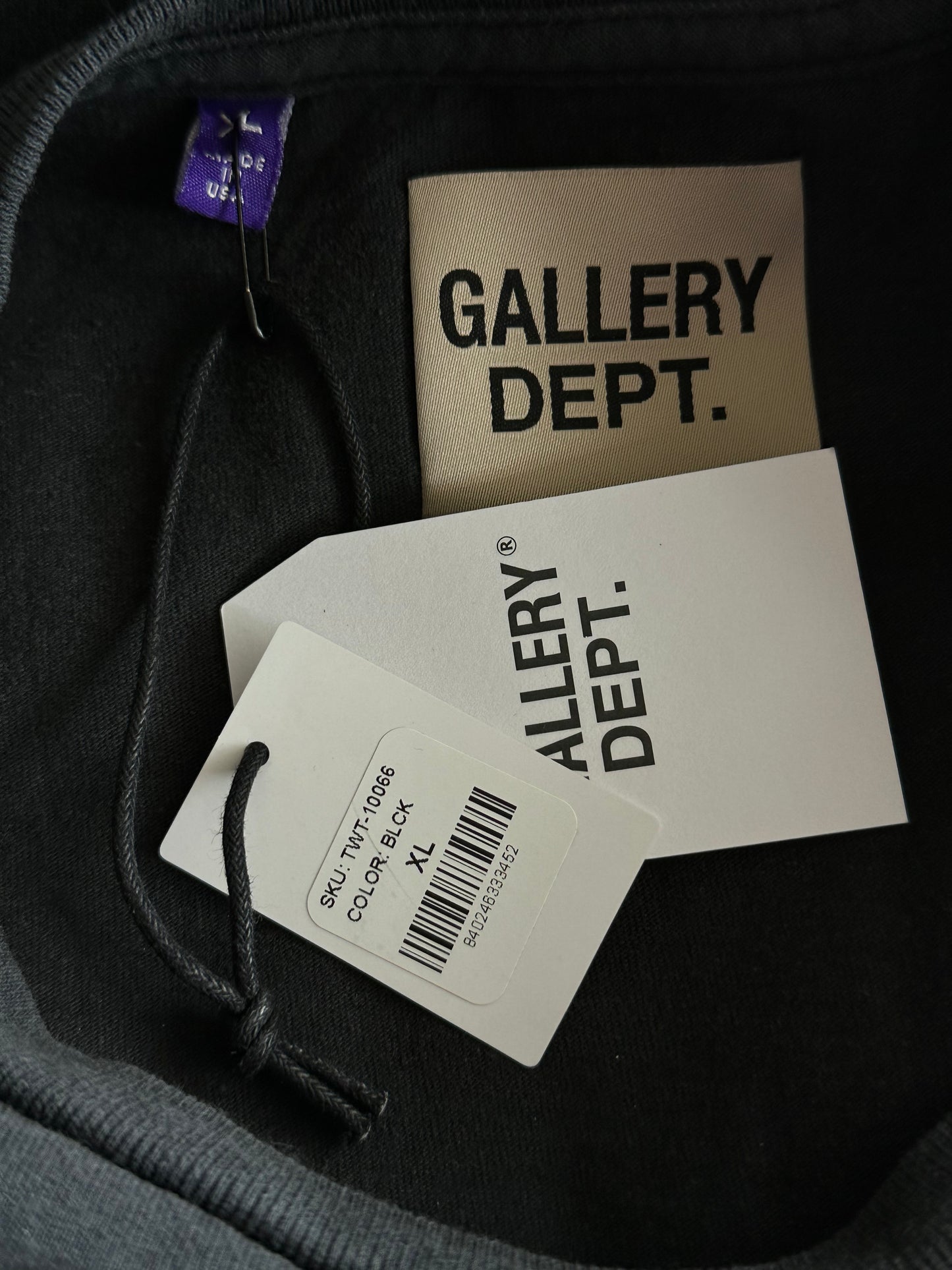 Gallery Dept Black & Red Turkey Wingz Glitter Logo T-Shirt
