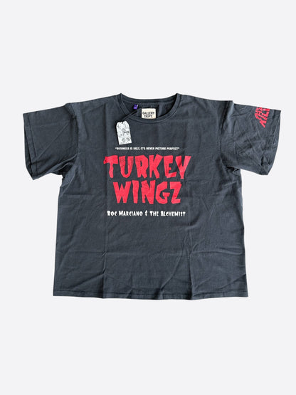 Gallery Dept Black & Red Turkey Wingz Glitter Logo T-Shirt