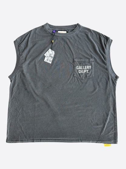 Gallery Dept Vintage Black & White Dept Logo Sleeveless T-Shirt