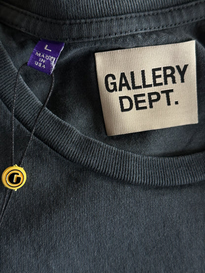 Gallery Dept Washed Black & Multicolor Miami Glitter Logo Sleeveless T-Shirt