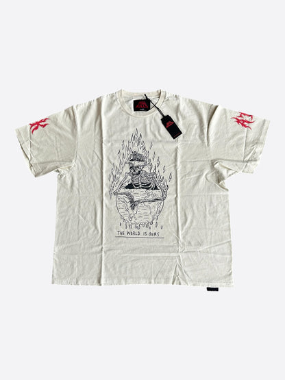 Gallery Dept Archival White ATK The World Is Ours Graphic T-Shirt