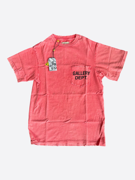 Gallery Dept Sun Faded Red & Black Logo T-Shirt