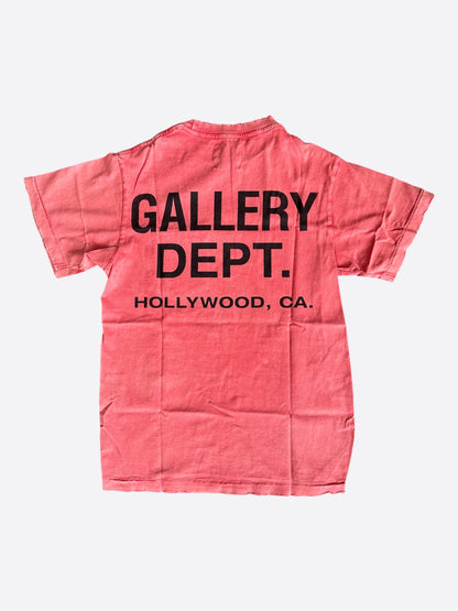Gallery Dept Sun Faded Red & Black Logo T-Shirt