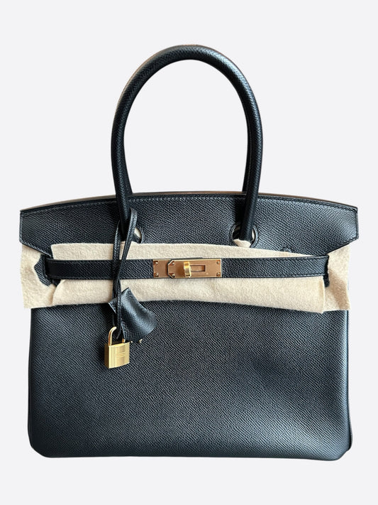 Hermes Black Epsom & Gold Hardware Birkin 30