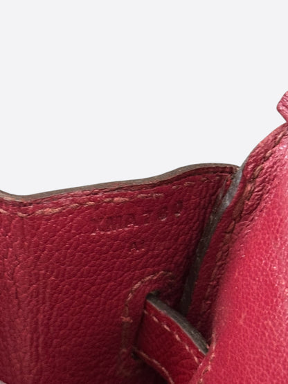 Hermes Red Epsom & Palladium Hardware Birkin 30