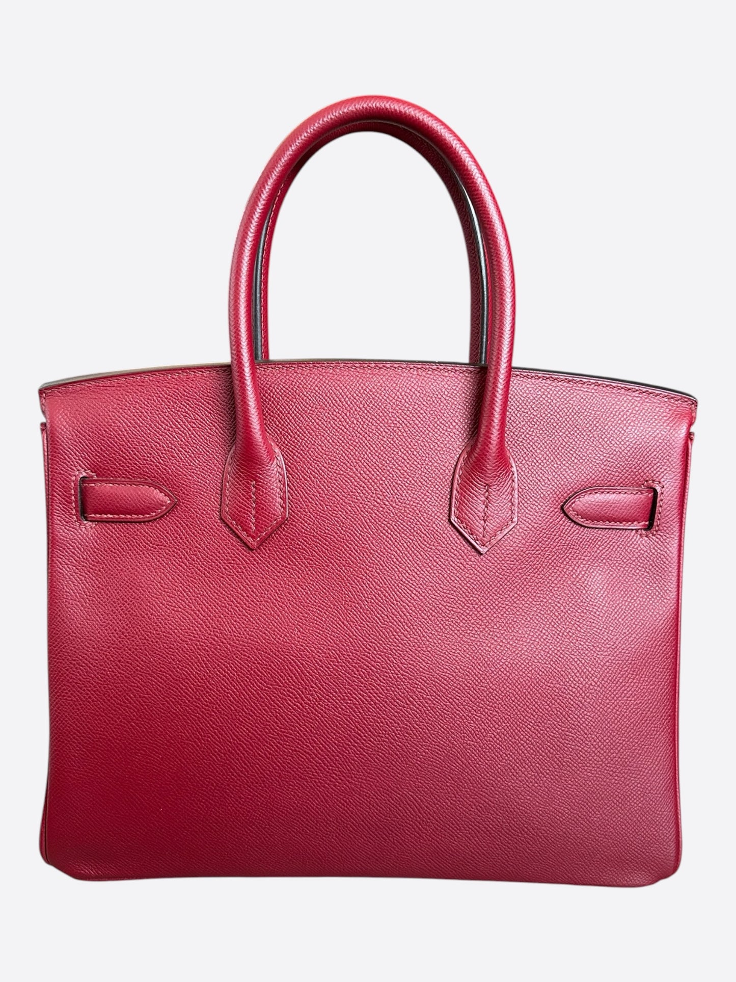 Hermes Red Epsom & Palladium Hardware Birkin 30