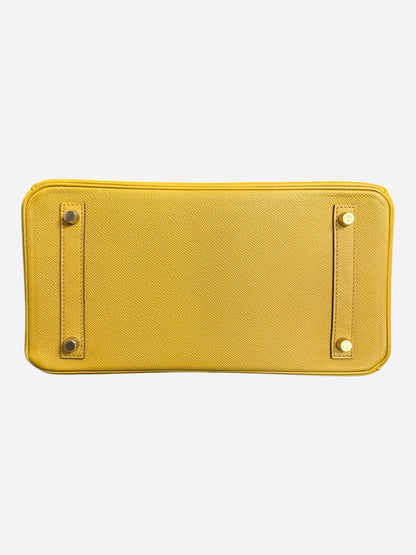 Hermes Yellow Epsom & Palladium Hardware Birkin 30