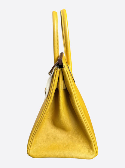Hermes Yellow Epsom & Palladium Hardware Birkin 30