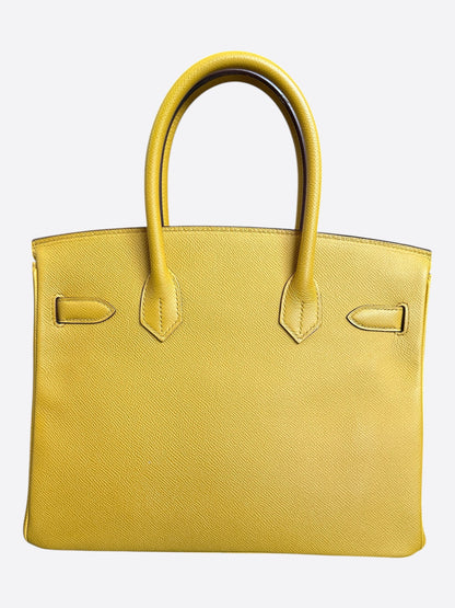Hermes Yellow Epsom & Palladium Hardware Birkin 30