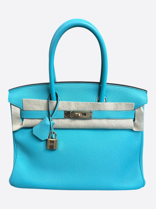 Hermes Tiffany Blue Togo & Gold Hardware Birkin 30