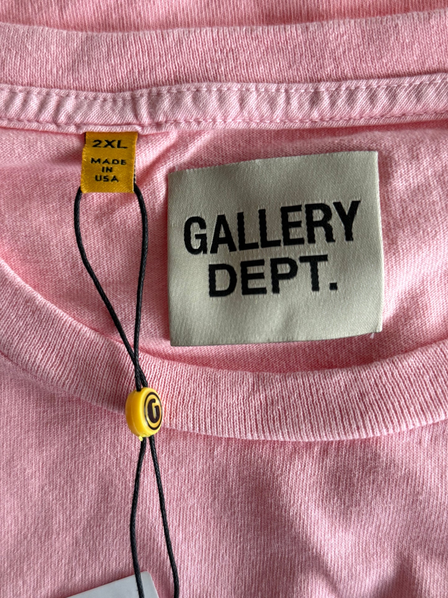 Gallery Dept Pink & Yellow Souvenir Logo T-Shirt