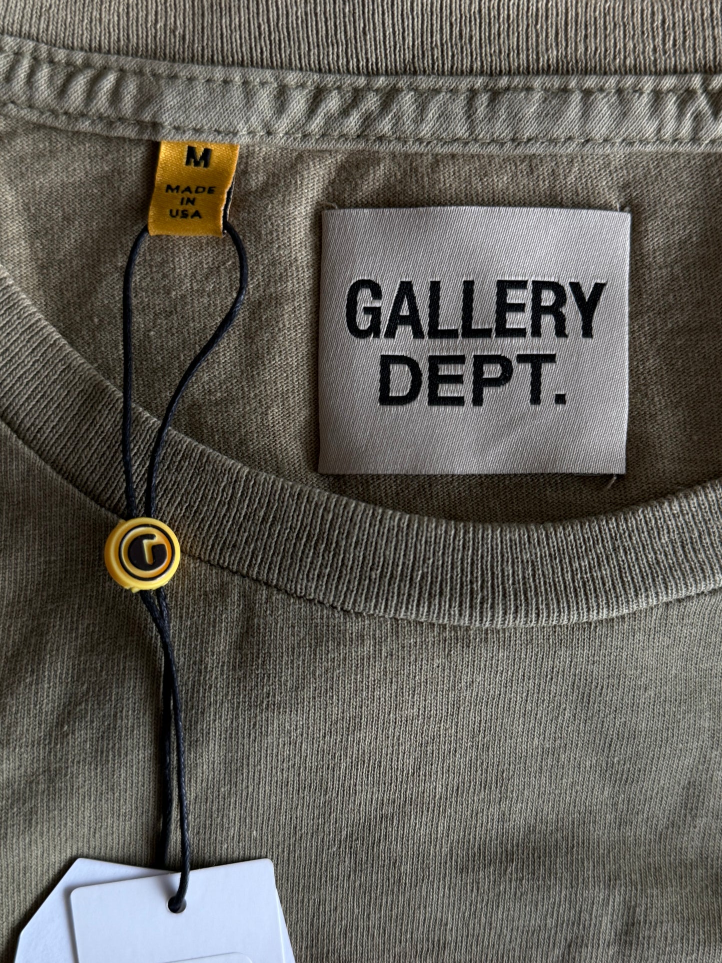 Gallery Dept Faded Olive & Black French Logo Longsleeve T-Shirt