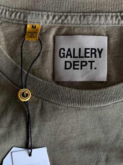 Gallery Dept Faded Olive & Black French Logo Longsleeve T-Shirt