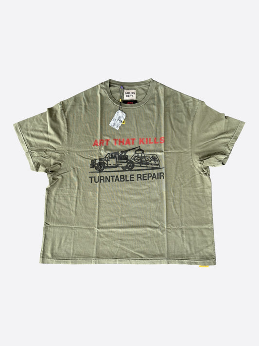 Gallery Dept Olive ATK Turntable Repair Graphic T-Shirt