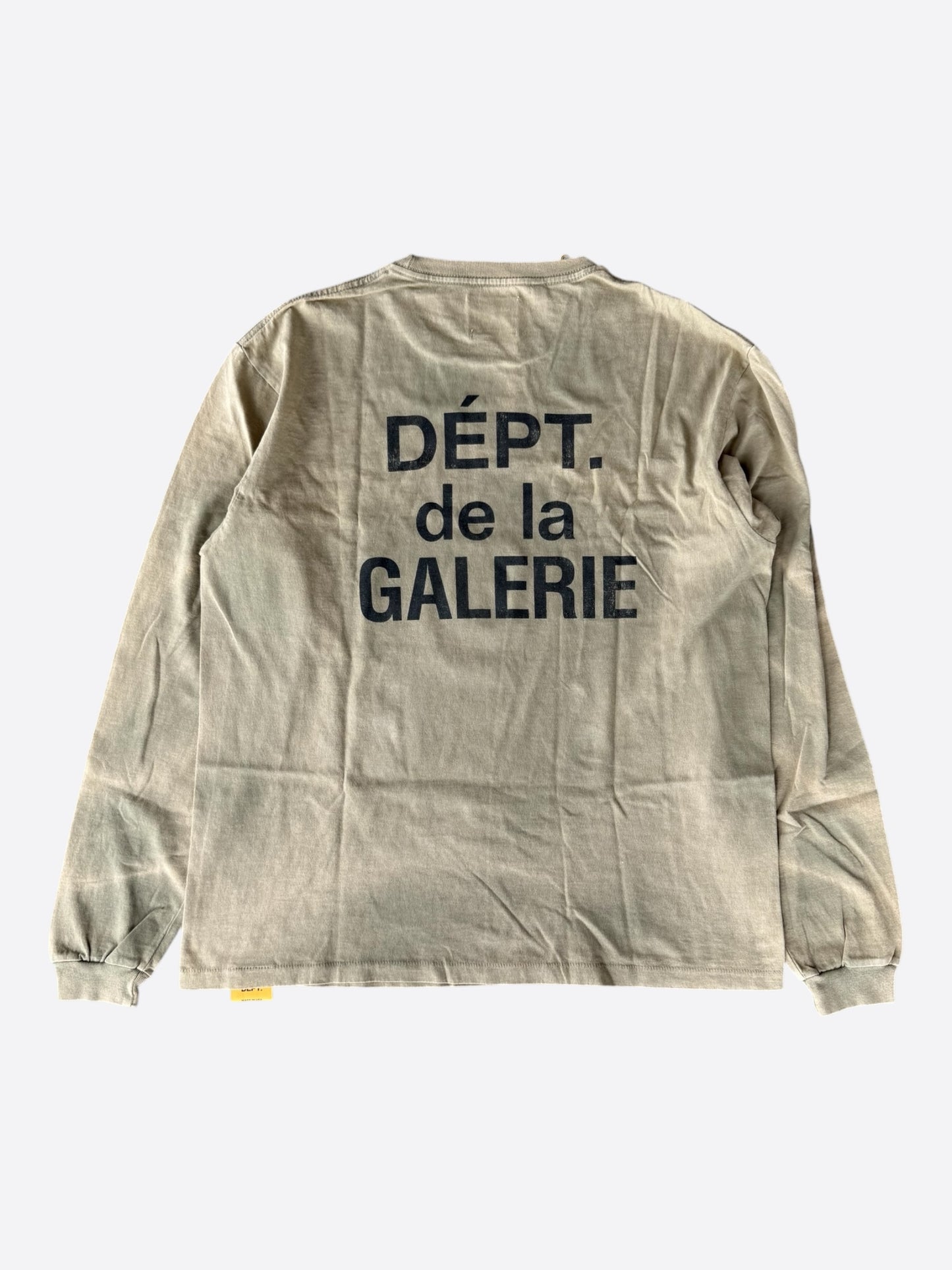 Gallery Dept Faded Olive & Black French Logo Longsleeve T-Shirt
