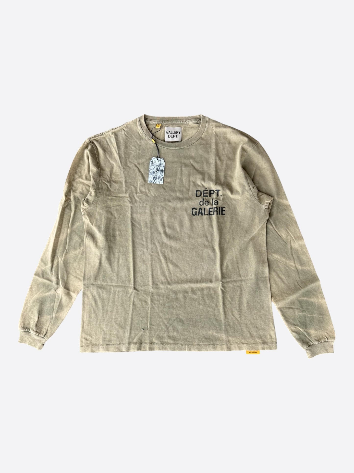 Gallery Dept Faded Olive & Black French Logo Longsleeve T-Shirt