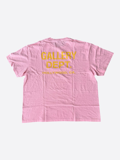 Gallery Dept Pink & Yellow Souvenir Logo T-Shirt