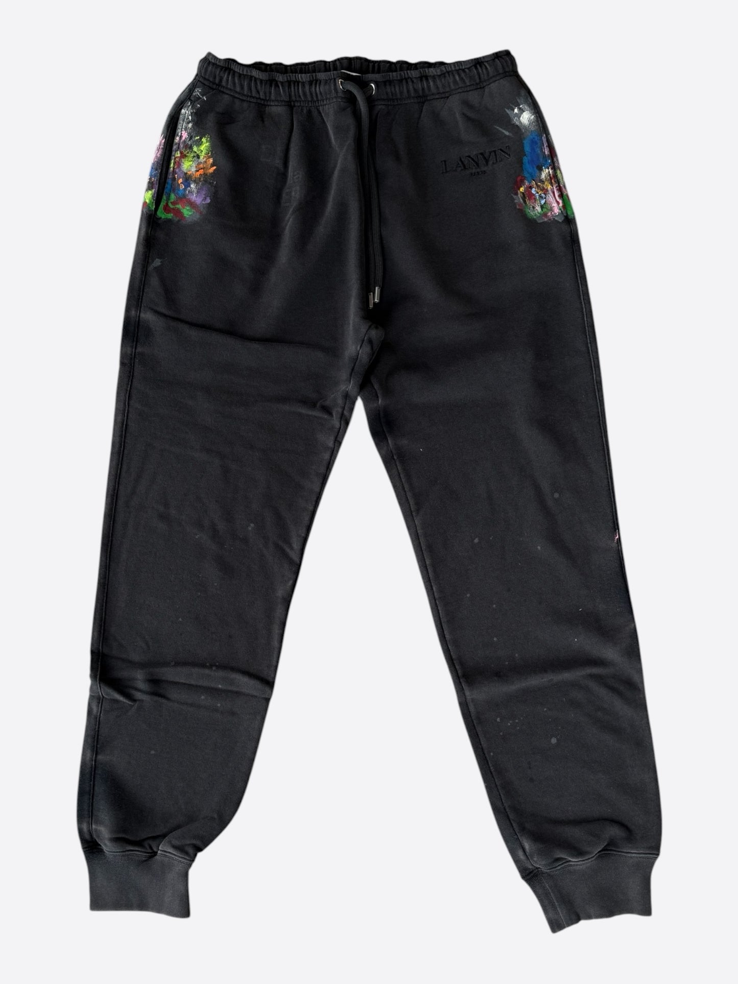 Gallery Dept Lanvin Black Paint Splatter Sweatpants