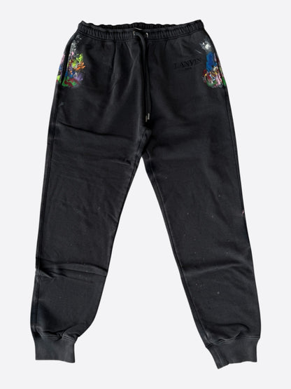 Gallery Dept Lanvin Black Paint Splatter Sweatpants