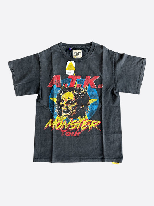 Gallery Dept Vintage Black ATK Monster Tour Glitter Logo T-Shirt