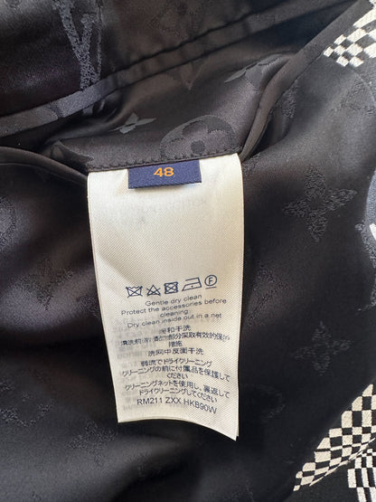 Louis Vuitton Black Distorted Damier Windbreaker