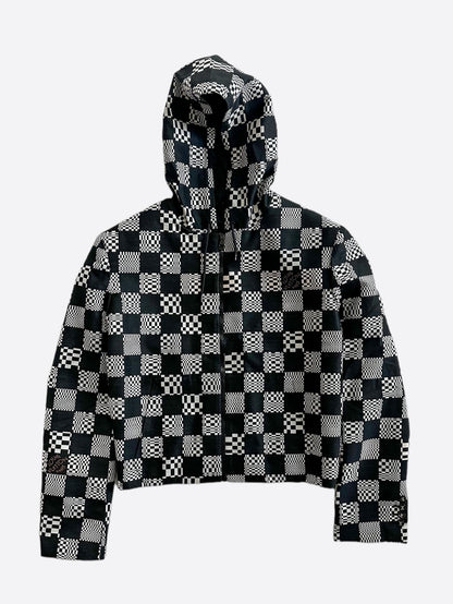 Louis Vuitton Black Distorted Damier Windbreaker