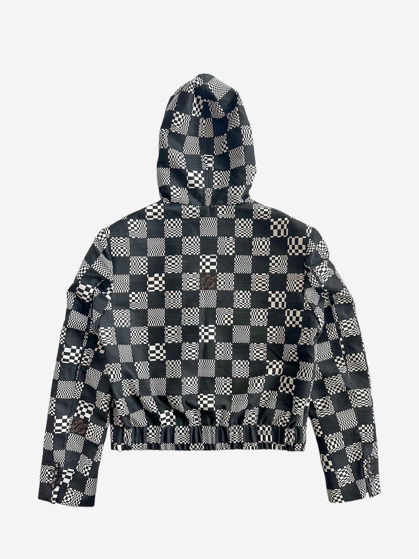 Louis Vuitton Black Distorted Damier Windbreaker