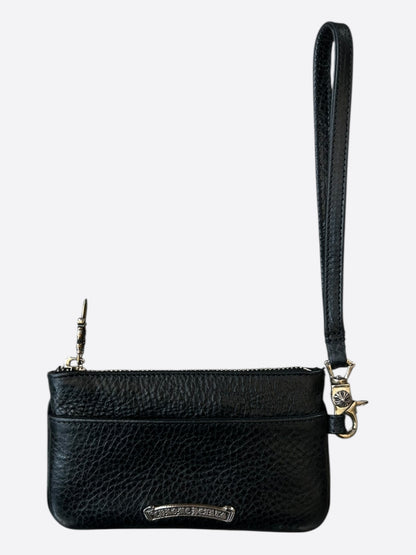 Chrome Hearts Black Cross Patch Loop Wallet