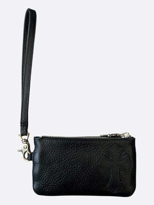 Chrome Hearts Black Cross Patch Loop Wallet