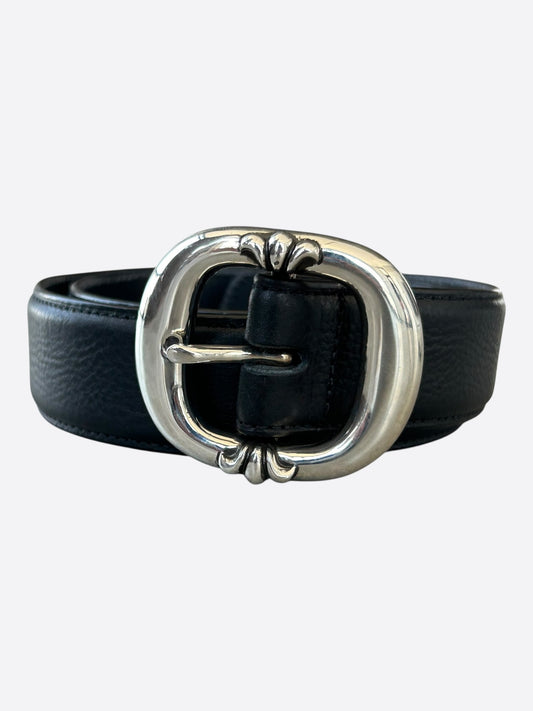 Chrome Hearts Black & Silver Gunslinger Belt
