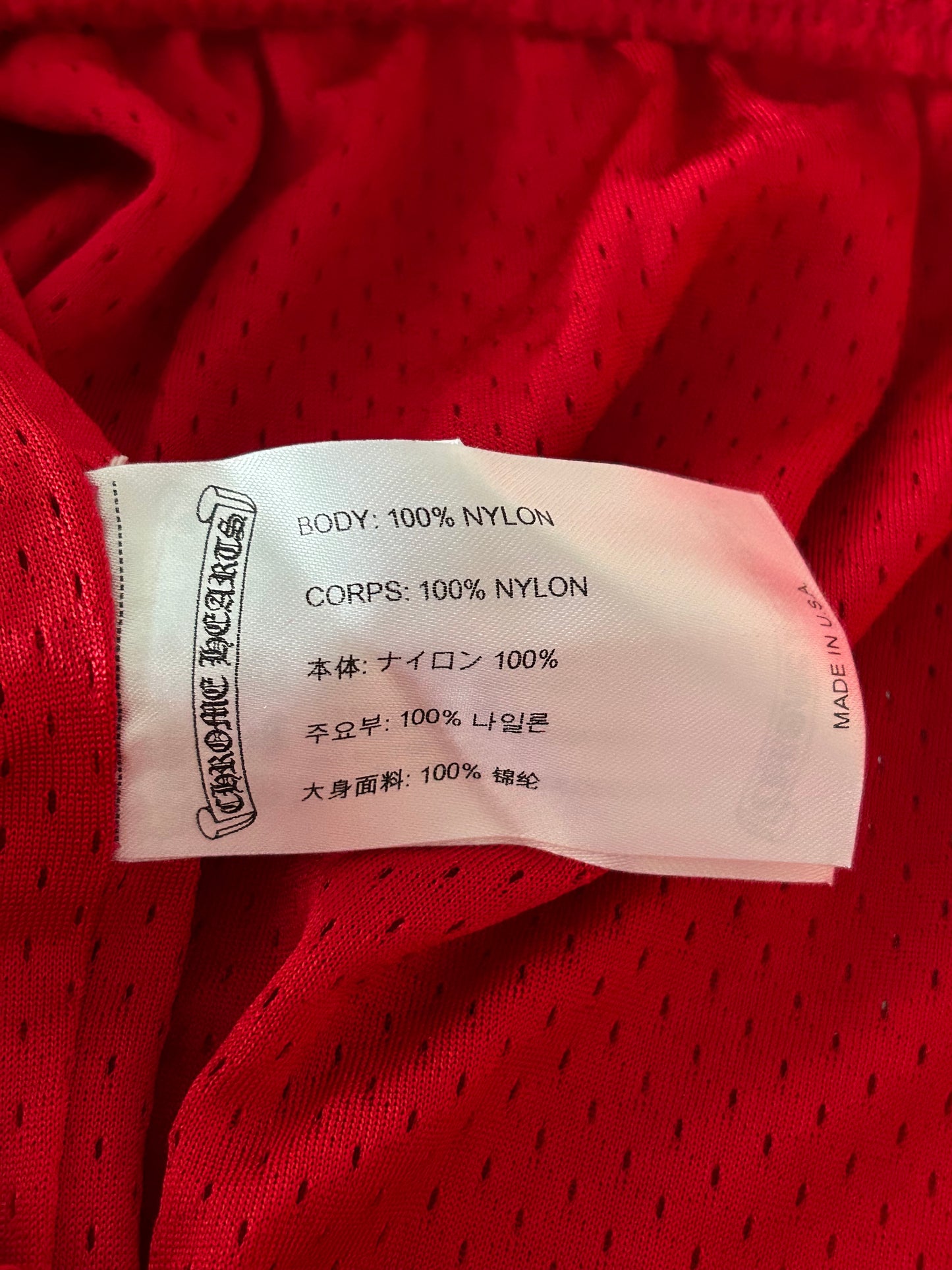 Chrome Hearts Matty Boy Red Form Mesh Trackpants