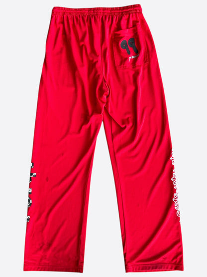 Chrome Hearts Matty Boy Red Form Mesh Trackpants