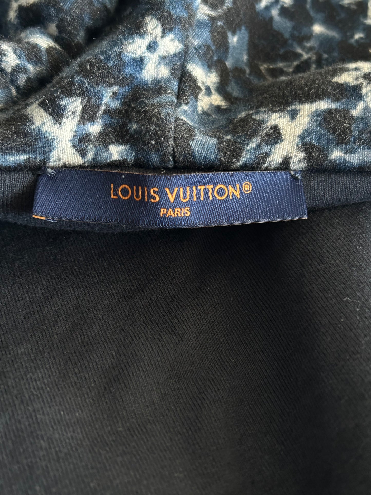 Louis Vuitton Blue Pointillism Monogram Zip Up Hoodie