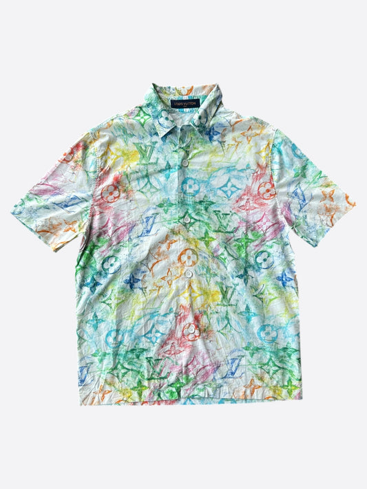 Louis Vuitton Multicolor Pastel Monogram Button Up Shirt