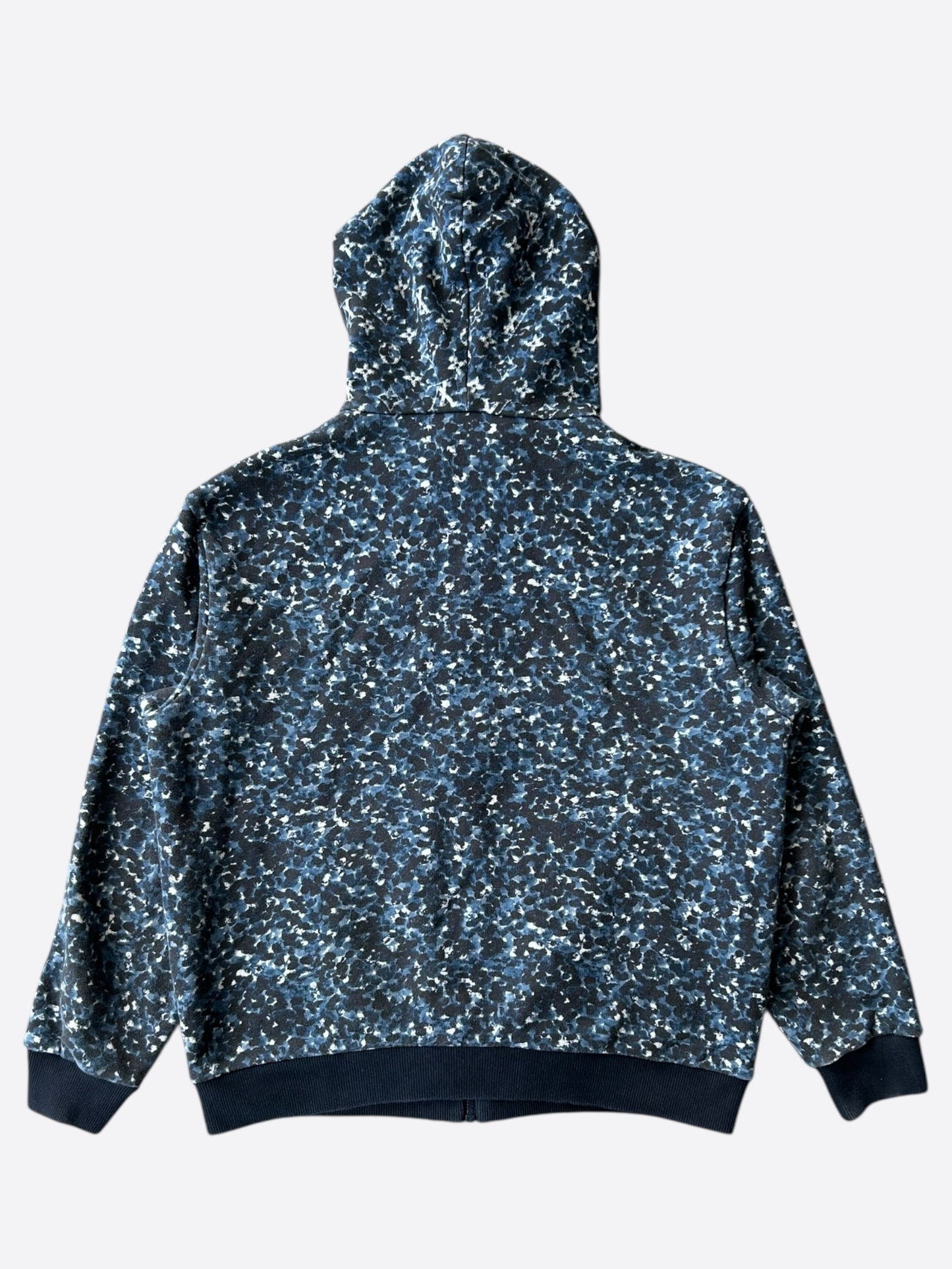 Louis Vuitton Blue Pointillism Monogram Zip Up Hoodie