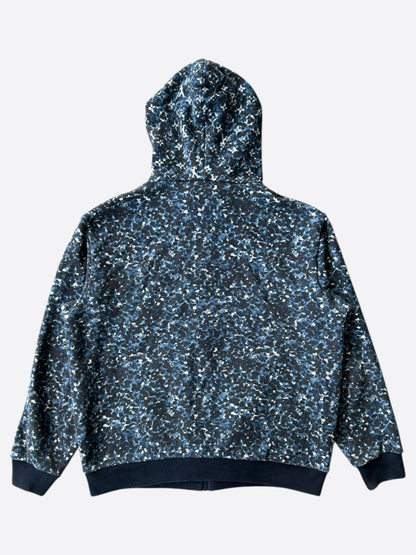 Louis Vuitton Blue Pointillism Monogram Zip Up Hoodie