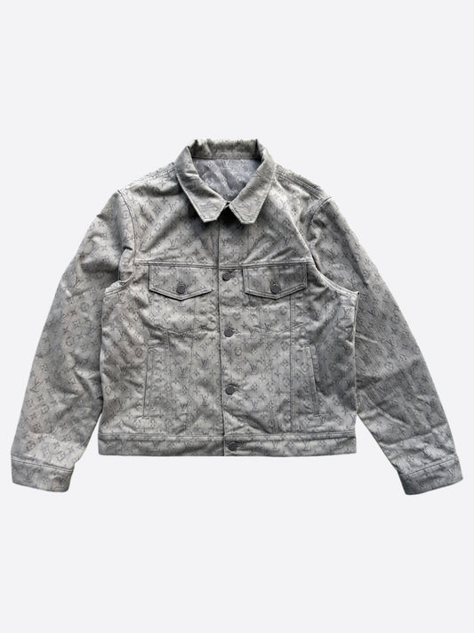 Louis Vuitton Grey Monogram Denim Jacket