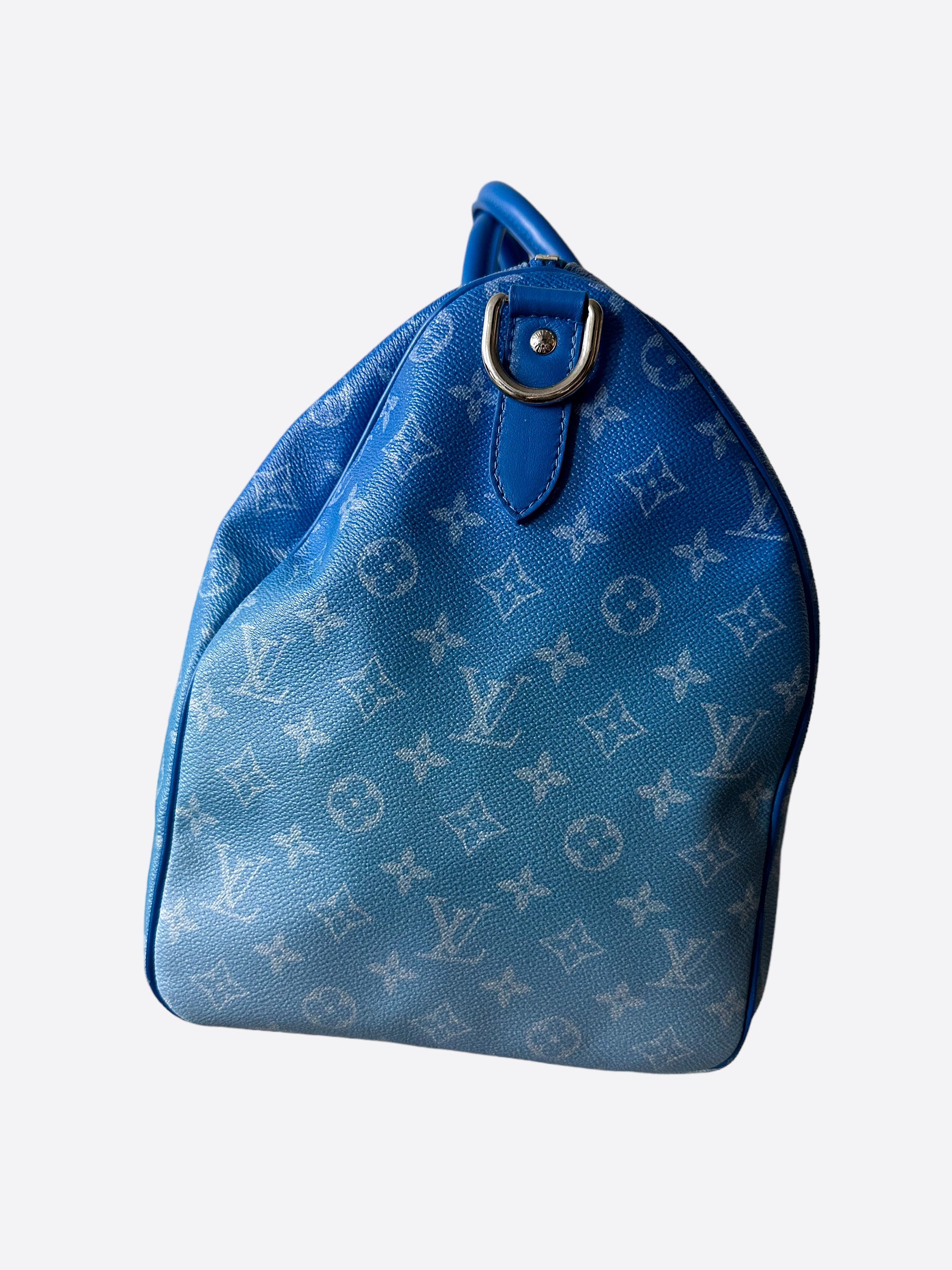 Louis Vuitton Blue Cloud Monogram Keepall 50 Savonches