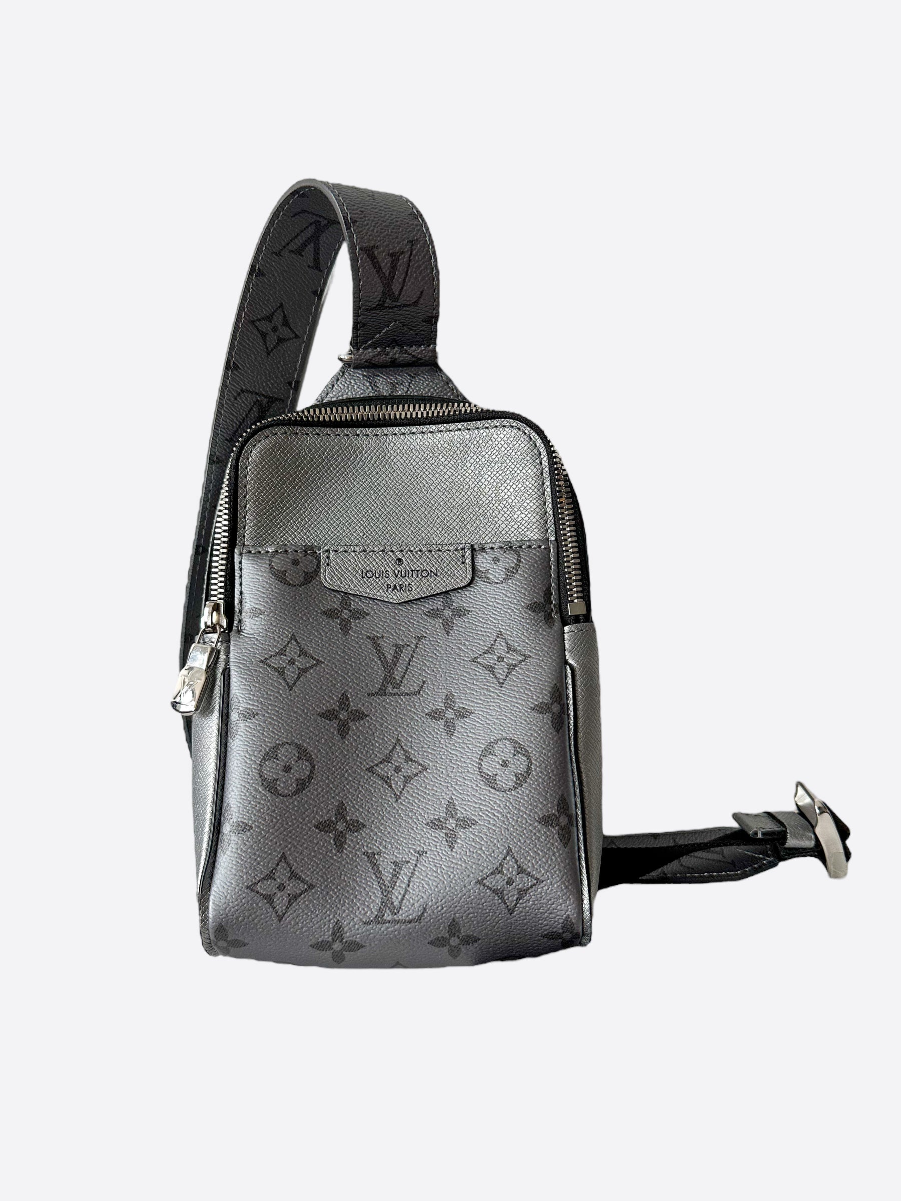 Louis Vuitton Gunmetal Silver Monogram Outdoor Sling Bag