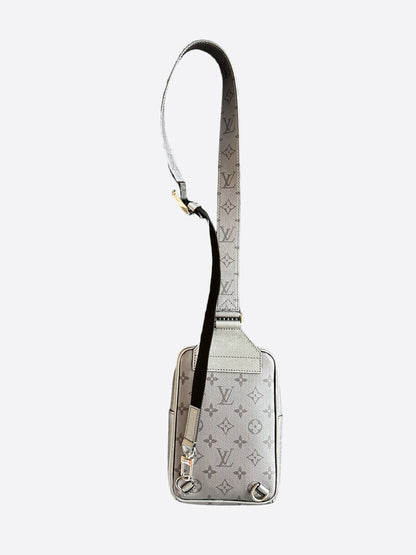 Louis Vuitton Gunmetal Silver Monogram Outdoor Sling Bag