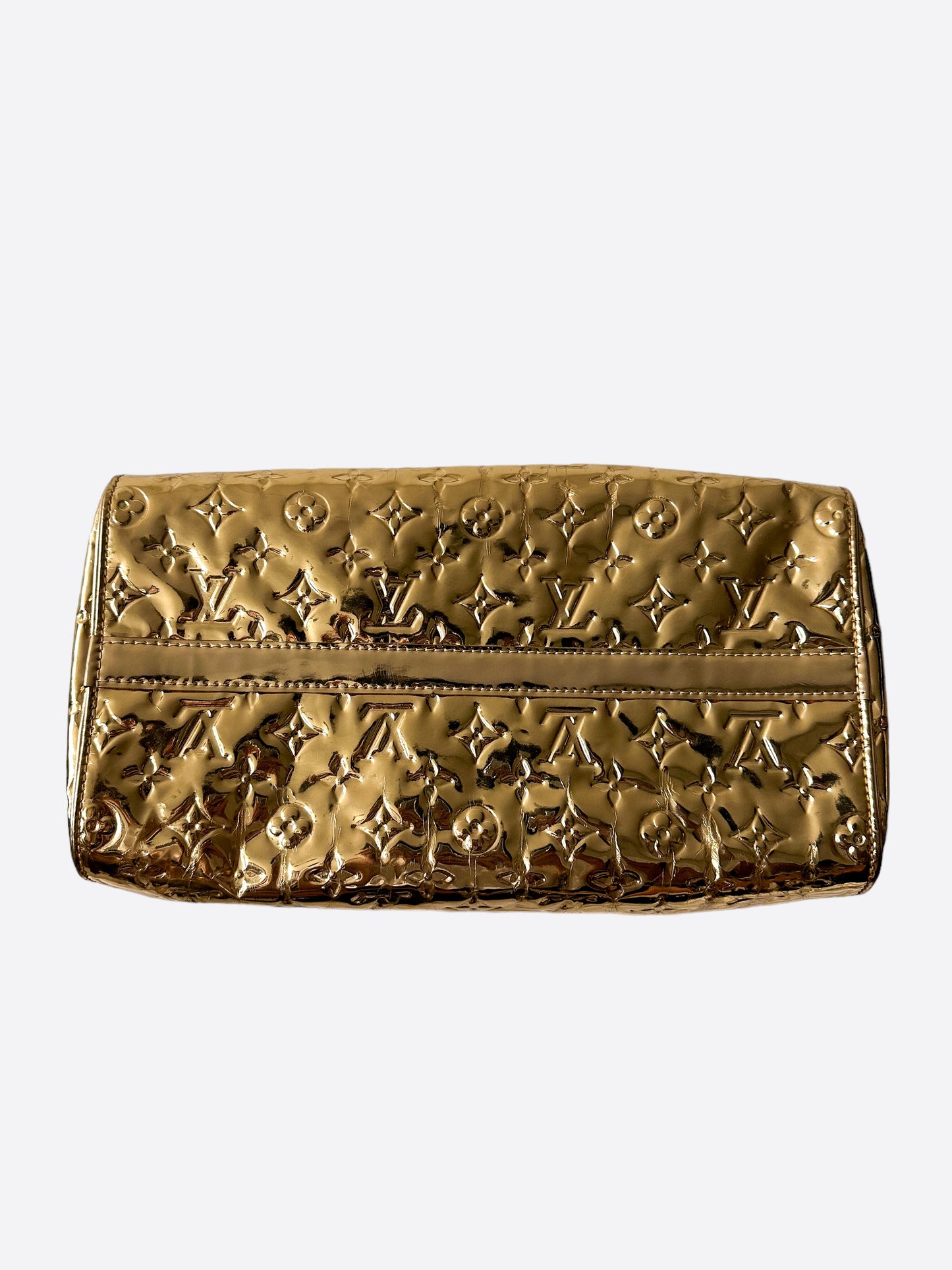 Louis Vuitton Gold Mirror Monogram Speedy 30