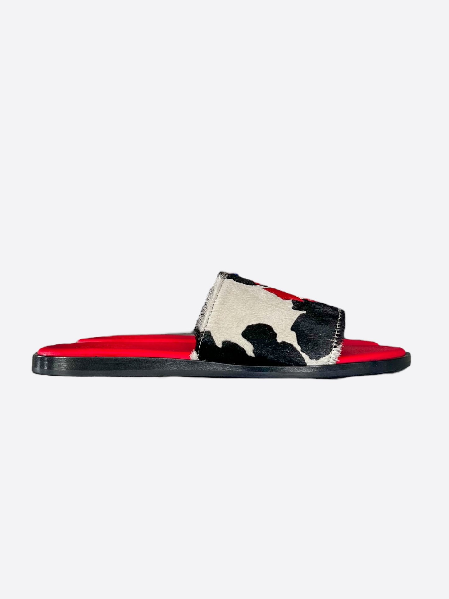 Chrome Hearts Red Cross Patch Cow Slides