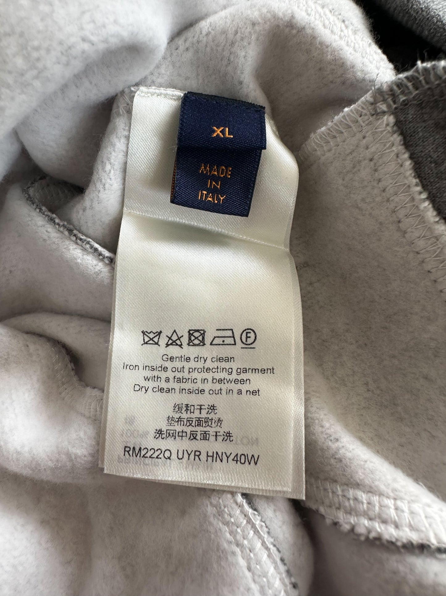 Louis Vuitton Grey Circle Cut Monogram Hoodie
