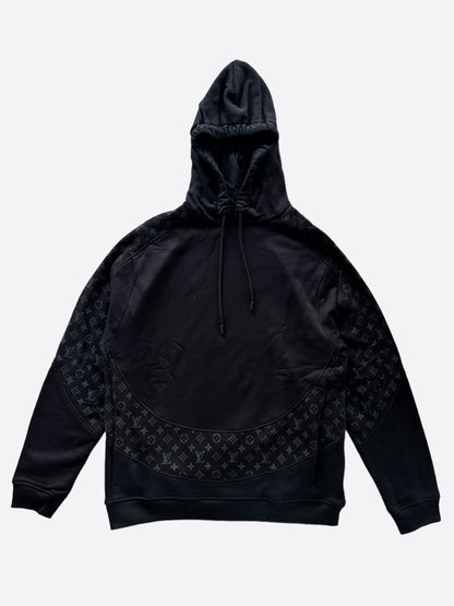 Louis Vuitton Black Circle Cut Monogram Hoodie