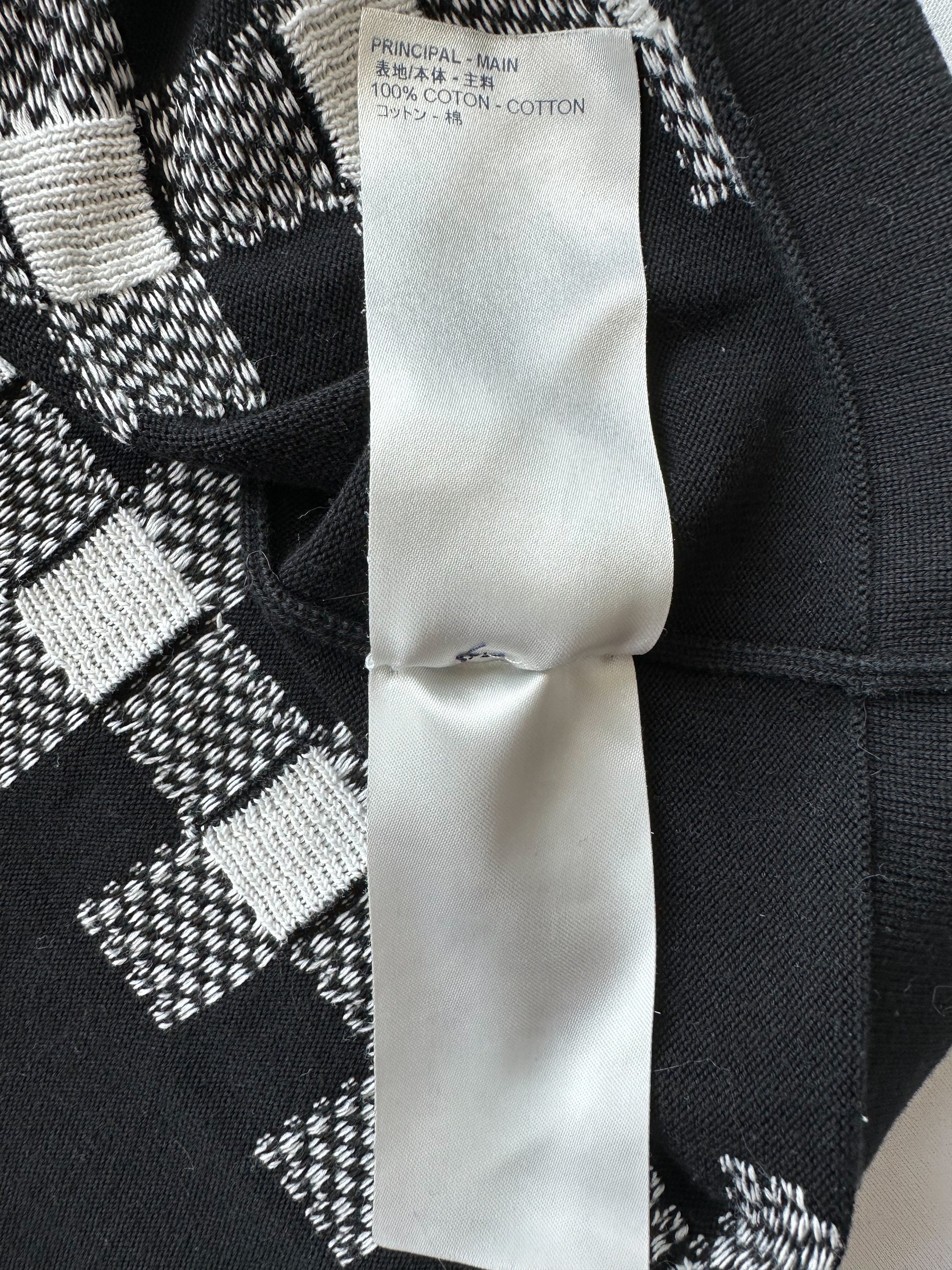 Louis Vuitton Men's Giant Checkered Intarsia Sweater Cotton