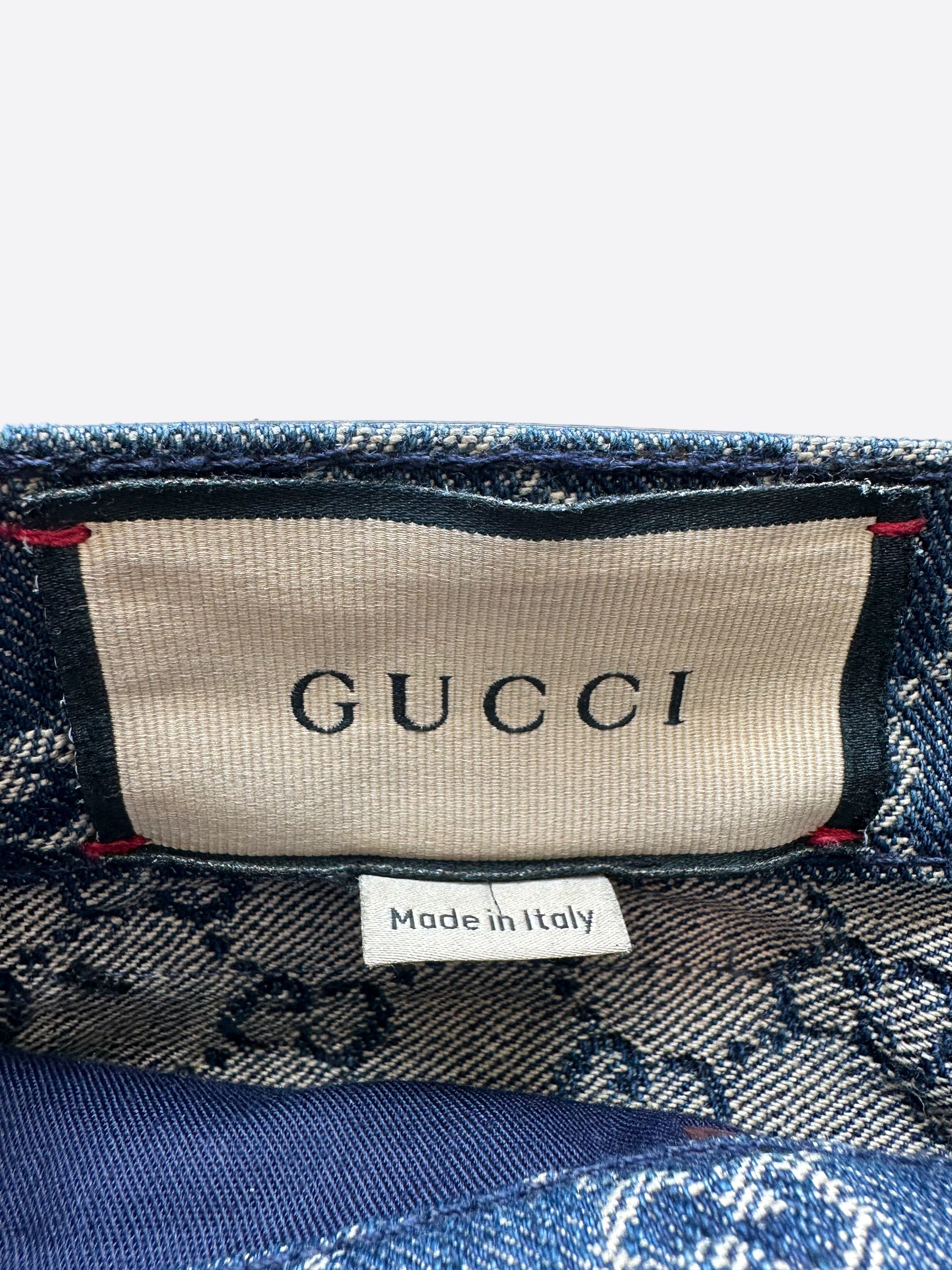Gucci Blue Denim Symbol Embroidered Tapered Jeans S Gucci