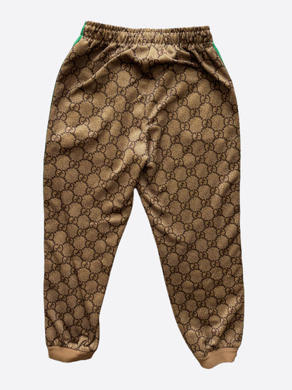 Gucci Tan Monogram Striped Track Pants