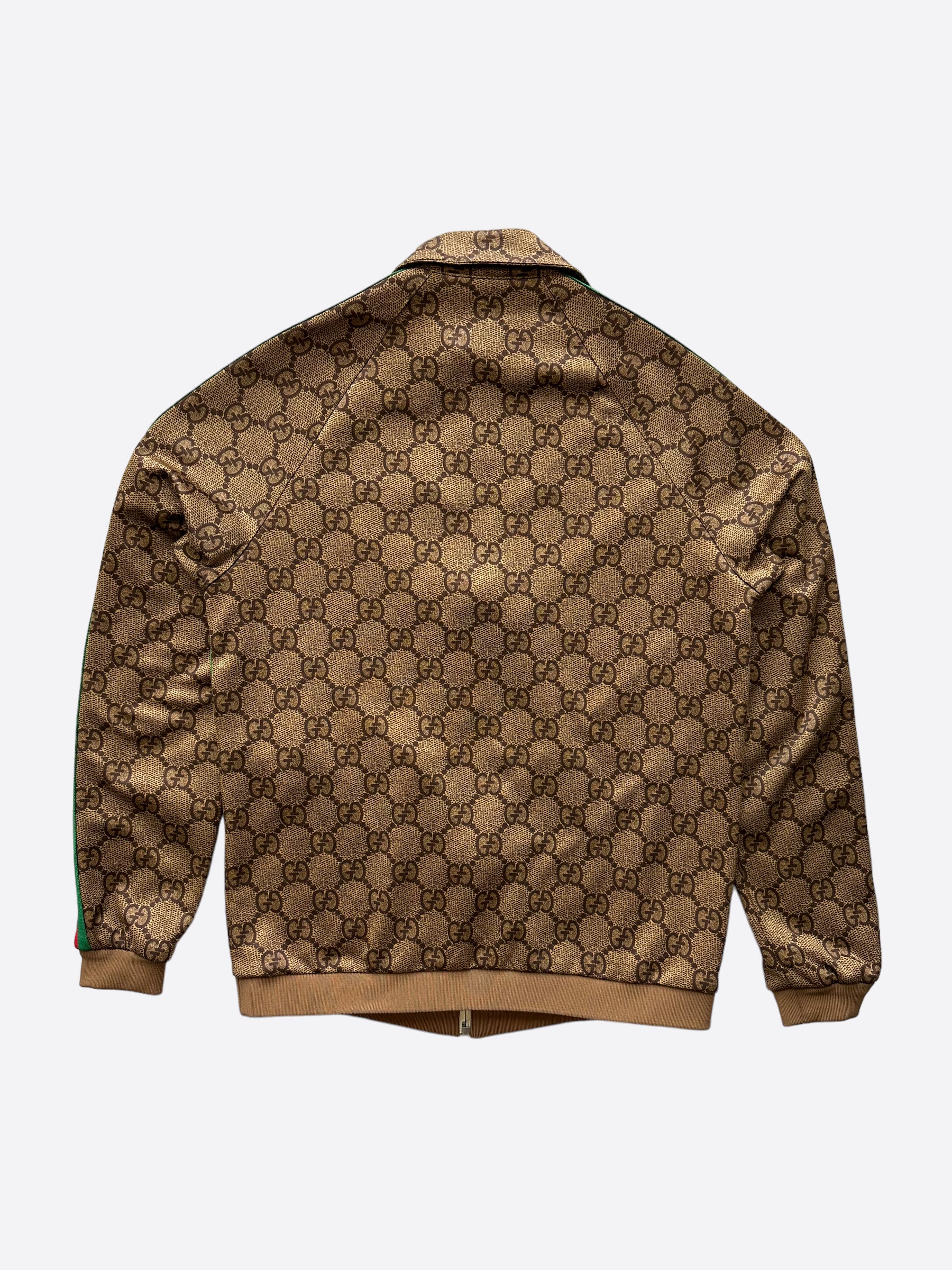 Gucci Tan Monogram Striped Track Jacket – Savonches