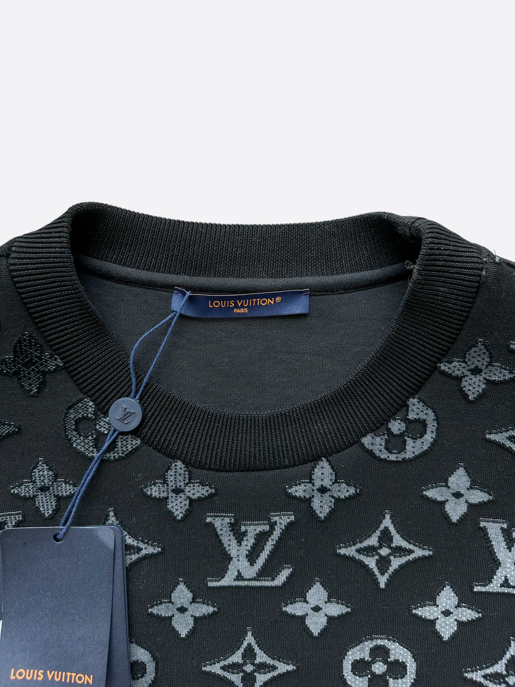 Louis Vuitton Black & Grey Gradient Monogram Sweater – Savonches