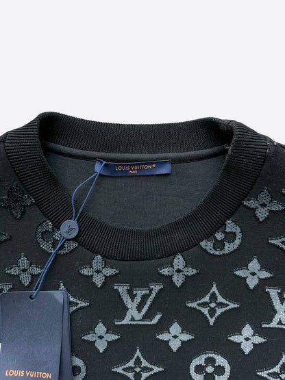 Louis Vuitton Black & Grey Gradient Monogram Sweater